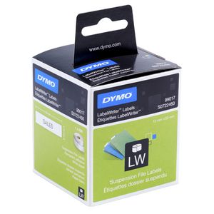 1 x Genuine Dymo LW Suspension File Labels 12mm x 50mm - 220 Labels SD99017 S0722460