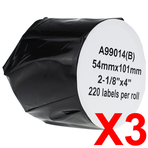 3 x Compatible Dymo LW Shipping Labels 54mm x 101mm - 220 Labels SD99014 S0722430