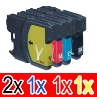 5 Pack Compatible Brother LC-137XL LC-135XL Ink Cartridge Set (2BK,1C,1M,1Y)