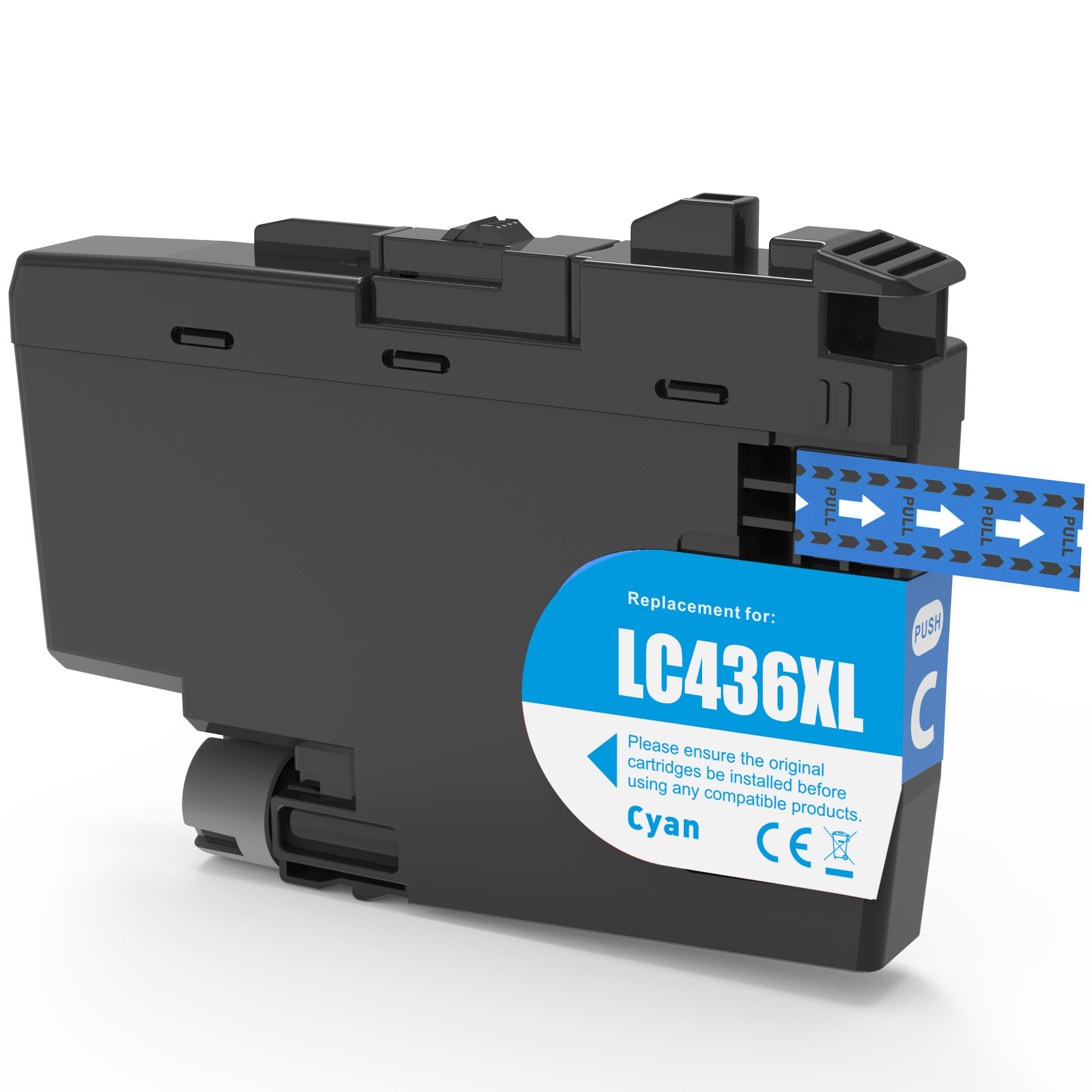 1 x Compatible Brother LC-436XL Cyan Ink Cartridge LC-436XLC