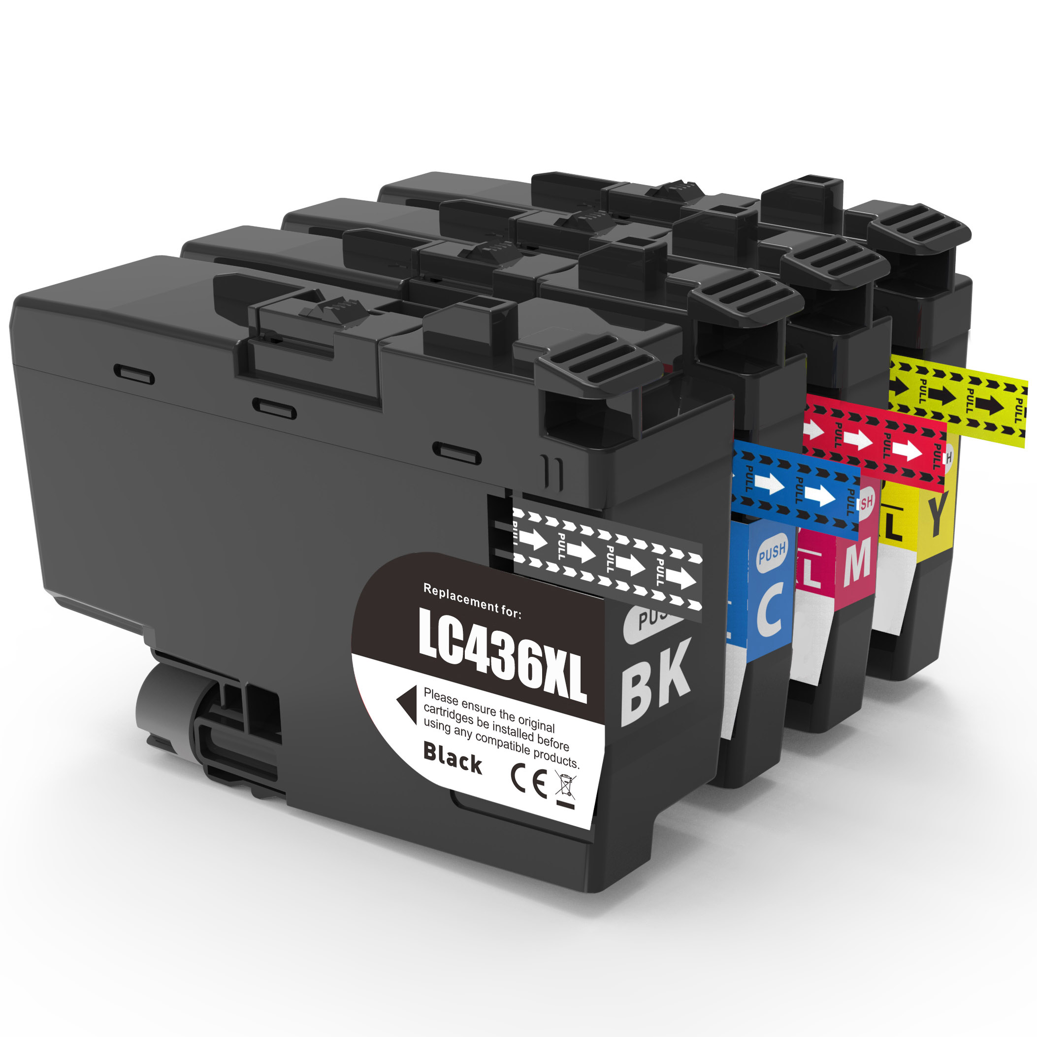 4 Pack Compatible Brother LC-436XL Ink Cartridge Set (1BK,1C,1M,1Y)