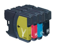 4 Pack Compatible Brother LC-67 Ink Cartridge Set (1BK,1C,1M.1Y)