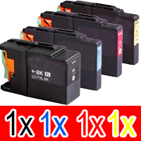 4 Pack Compatible Brother LC-73 Ink Cartridge Set (1BK,1C,1M.1Y)
