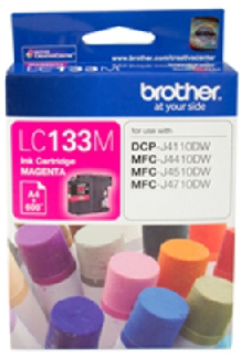 1 x Genuine Brother LC-133 Magenta Ink Cartridge LC-133M