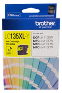 1 x Genuine Brother LC-135XL Yellow Ink Cartridge LC-135XLY