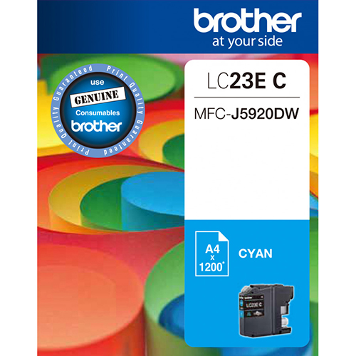 1 x Genuine Brother LC-23E Cyan Ink Cartridge LC-23EC