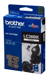 1 x Genuine Brother LC-38 Black Ink Cartridge LC-38BK
