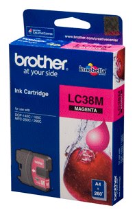 1 x Genuine Brother LC-38 Magenta Ink Cartridge LC-38M