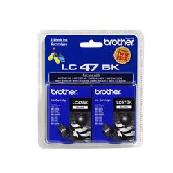 1 x Genuine Brother LC-47 Black Ink Cartridge Twin Pack LC-47BK2PK