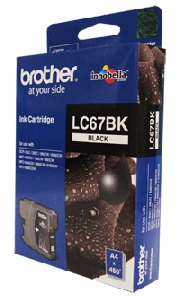 1 x Genuine Brother LC-67 Black Ink Cartridge LC-67BK