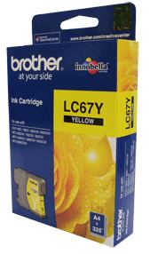 1 x Genuine Brother LC-67 Yellow Ink Cartridge LC-67Y