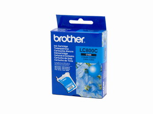 1 x Genuine Brother LC-800 Cyan Ink Cartridge LC-800C