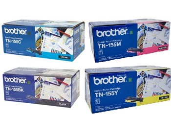 4 Pack Genuine Brother TN-155 Toner Cartridge Set High Yield