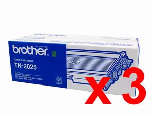 3 x Genuine Brother TN-2025 Toner Cartridge