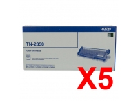 5 x Genuine Brother TN-2350 Toner Cartridge High Yield