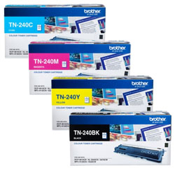 4 Pack Genuine Brother TN-240 Toner Cartridge Set
