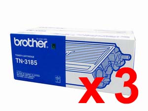 3 x Genuine Brother TN-3185 Toner Cartridge High Yield