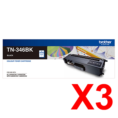 3 x Genuine Brother TN-446BK Black Toner Cartridge Super High Yield