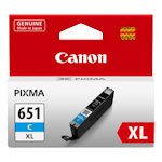 1 x Genuine Canon CLI-651XLC Cyan Ink Cartridge High Yield