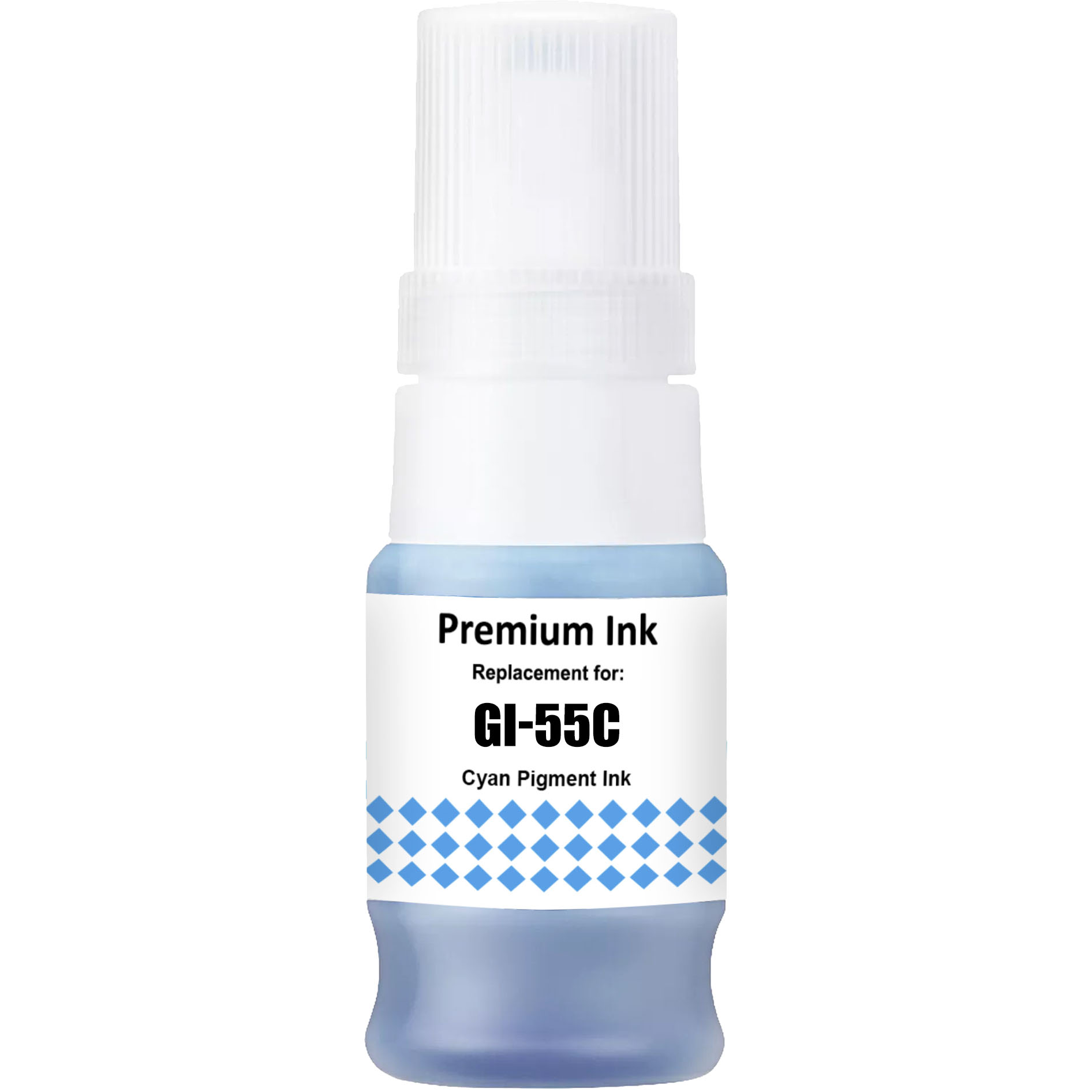 1 x Compatible Canon GI-55C Cyan Ink Bottle