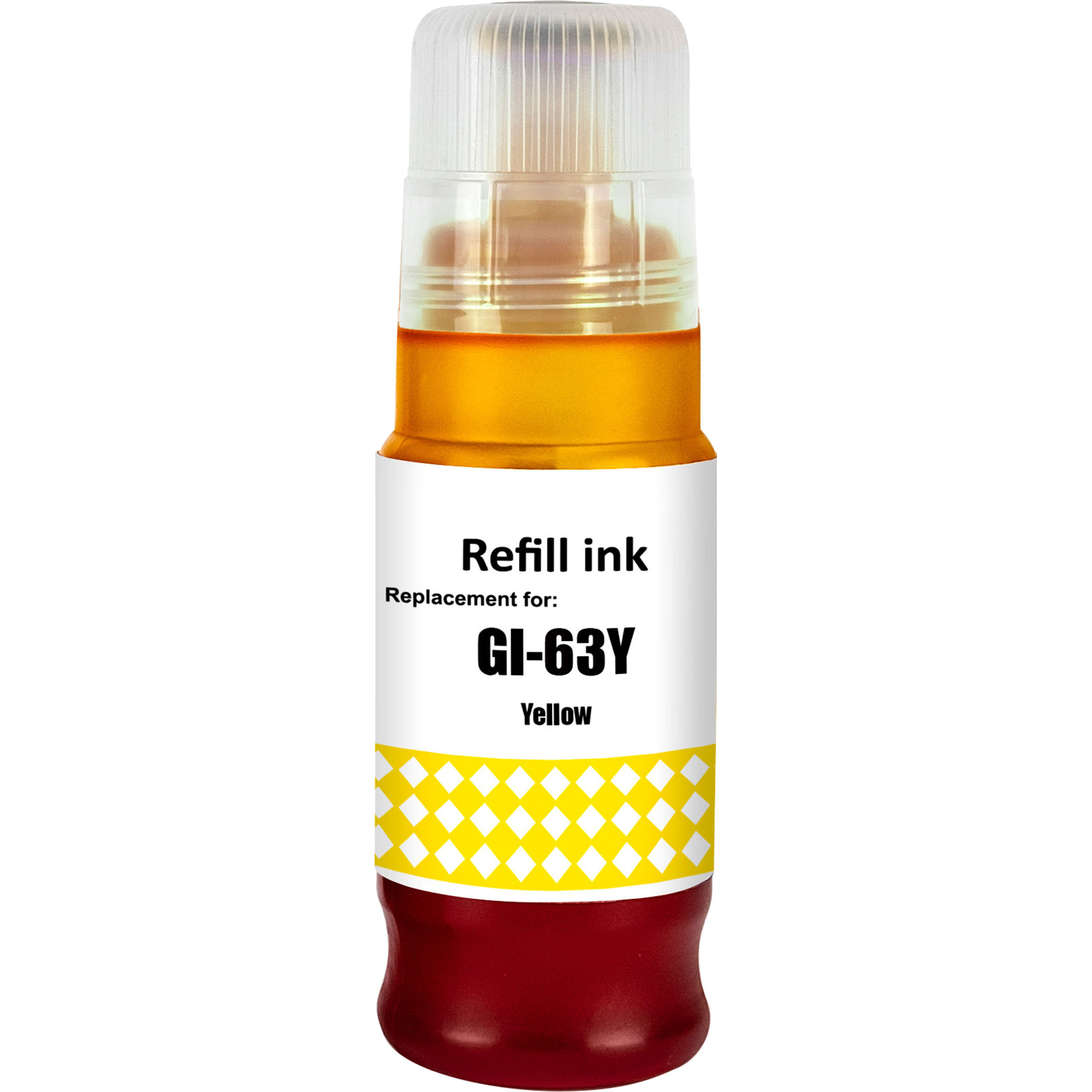 1 x Compatible Canon GI-63Y Yellow Ink Bottle
