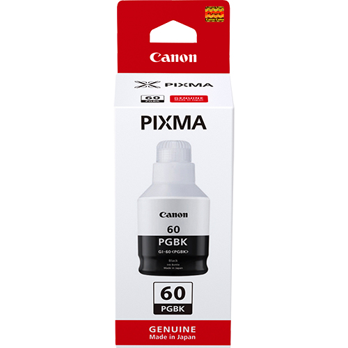 1 x Genuine Canon GI-60PGBK Black Ink Bottle