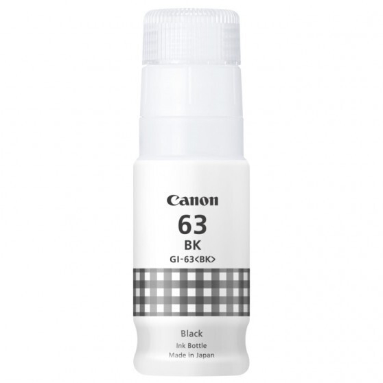 1 x Genuine Canon GI-63BK Black Ink Bottle