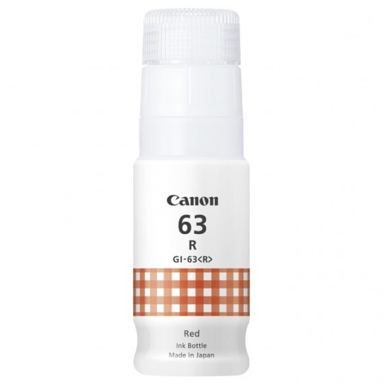 1 x Genuine Canon GI-63R Red Ink Bottle