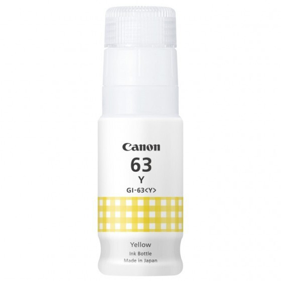 1 x Genuine Canon GI-63Y Yellow Ink Bottle