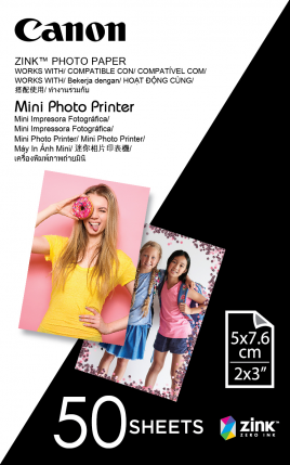 1 x Genuine Canon MP-PP50 Mini Photo Printer Paper Pack