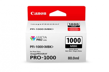 1 x Genuine Canon PFI-1000MBK Matte Black Ink Cartridge