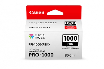 1 x Genuine Canon PFI-1000PBK Pigment Black Ink Cartridge