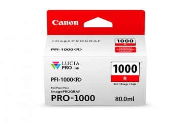 1 x Genuine Canon PFI-1000R Red Ink Cartridge