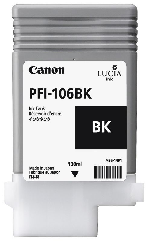 1 x Genuine Canon PFI-106BK Black Ink Cartridge