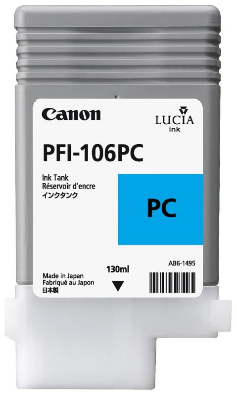 1 x Genuine Canon PFI-106PC Photo Cyan Ink Cartridge