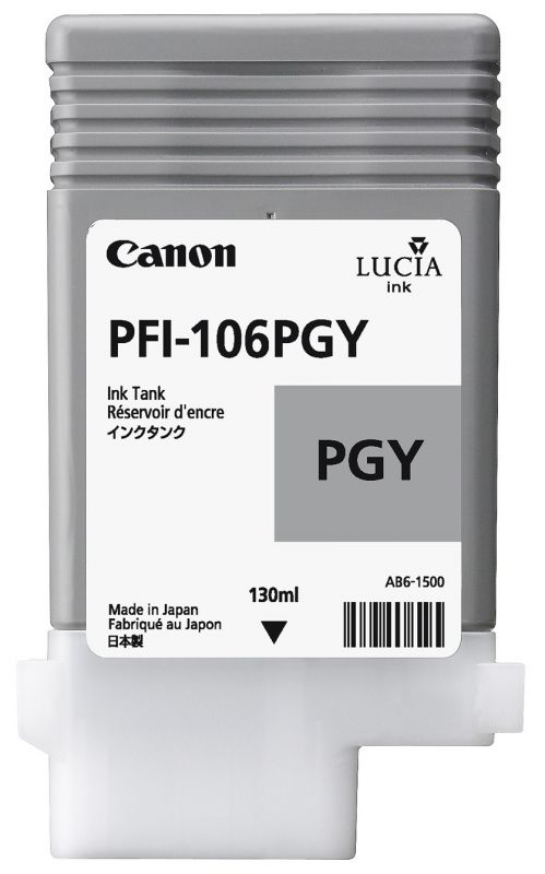 1 x Genuine Canon PFI-106PGY Photo Grey Ink Cartridge
