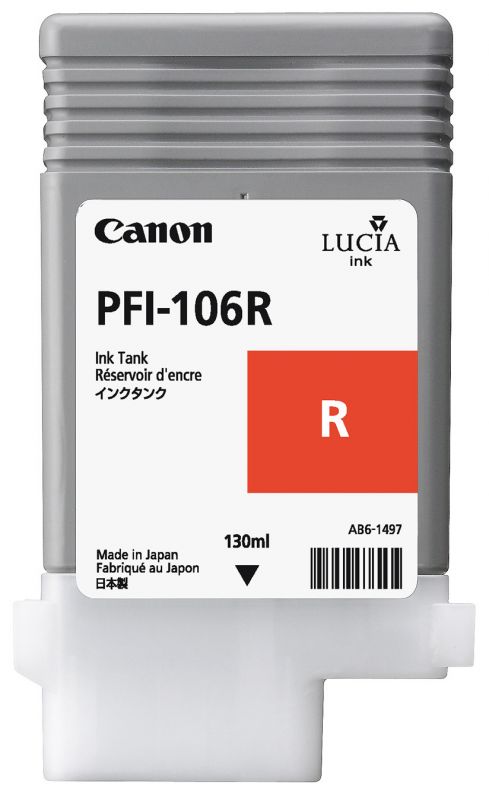 1 x Genuine Canon PFI-106R Red Ink Cartridge