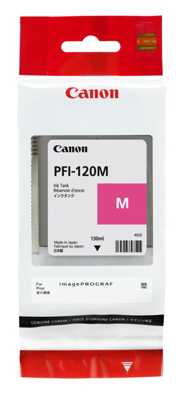 1 x Genuine Canon PFI-120M Magenta Ink Cartridge