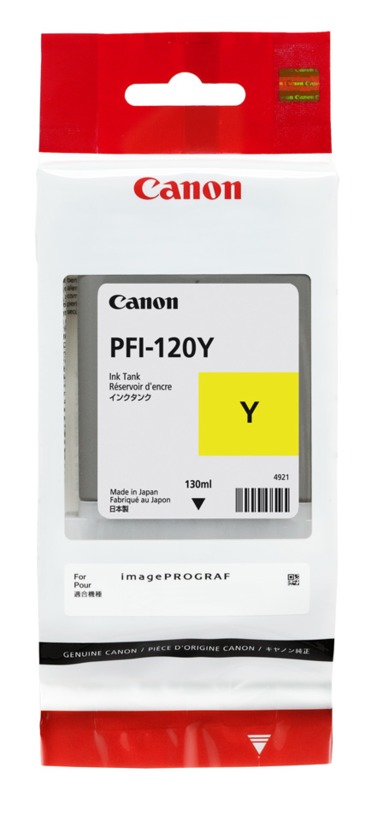 1 x Genuine Canon PFI-120Y Yellow Ink Cartridge
