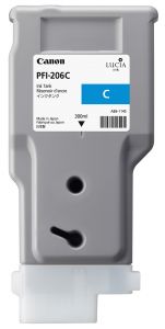 1 x Genuine Canon PFI-206C Cyan Ink Cartridge
