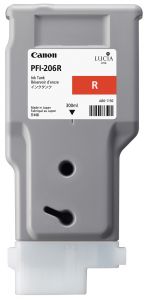 1 x Genuine Canon PFI-206R Red Ink Cartridge
