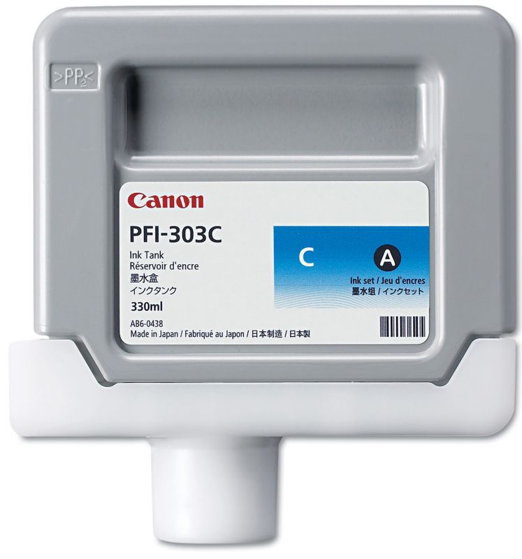 1 x Genuine Canon PFI-303C Cyan Ink Cartridge