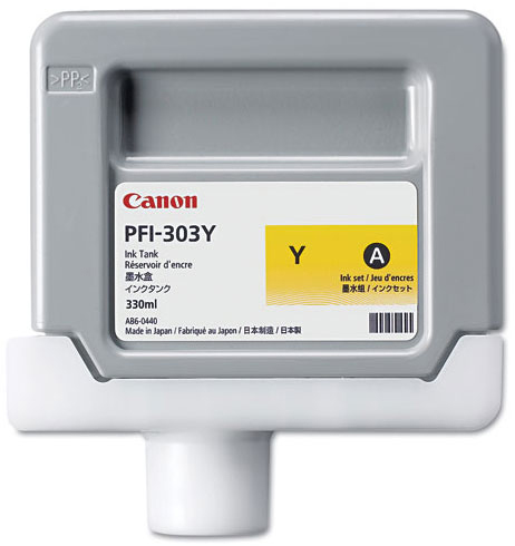 1 x Genuine Canon PFI-303Y Yellow Ink Cartridge