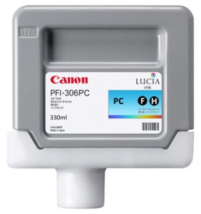 1 x Genuine Canon PFI-306PC Photo Cyan Ink Cartridge
