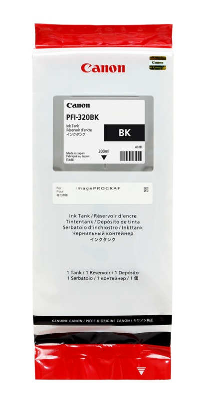 1 x Genuine Canon PFI-320BK Black Ink Cartridge