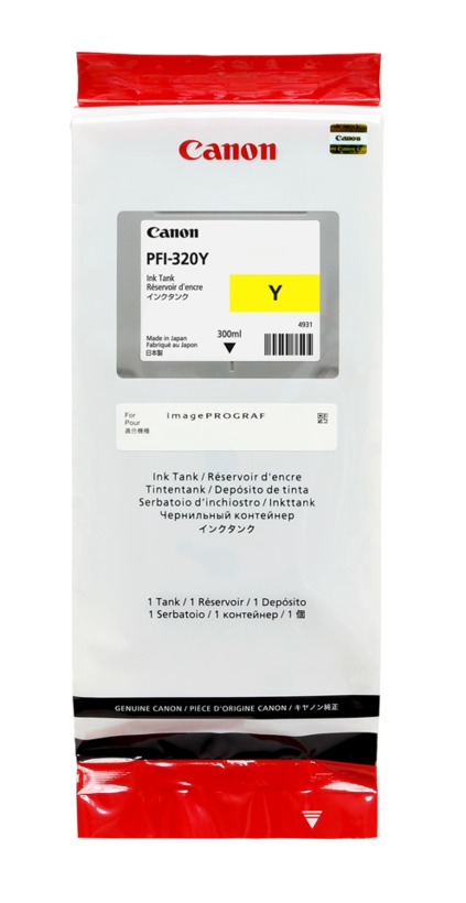 1 x Genuine Canon PFI-320Y Yellow Ink Cartridge