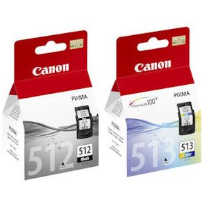 2 Pack Genuine Canon PG-512 CL-513 Ink Cartridge Set High Yield