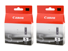 1 x Genuine Canon PGI-5BK Black Ink Cartridge Twin Pack