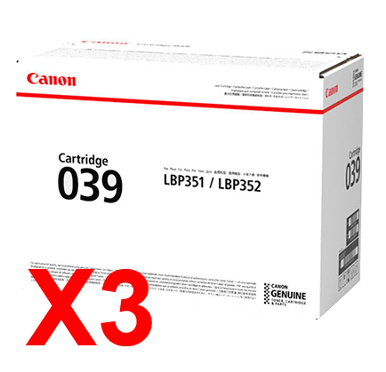 3 x Genuine Canon CART-039 Toner Cartridge