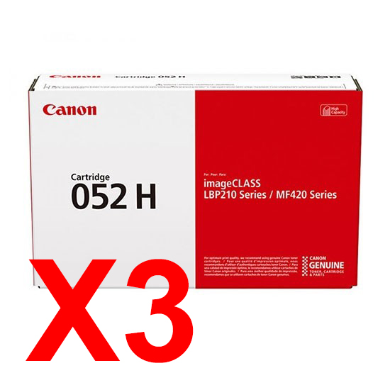 3 x Genuine Canon CART-052H Toner Cartridge High Yield